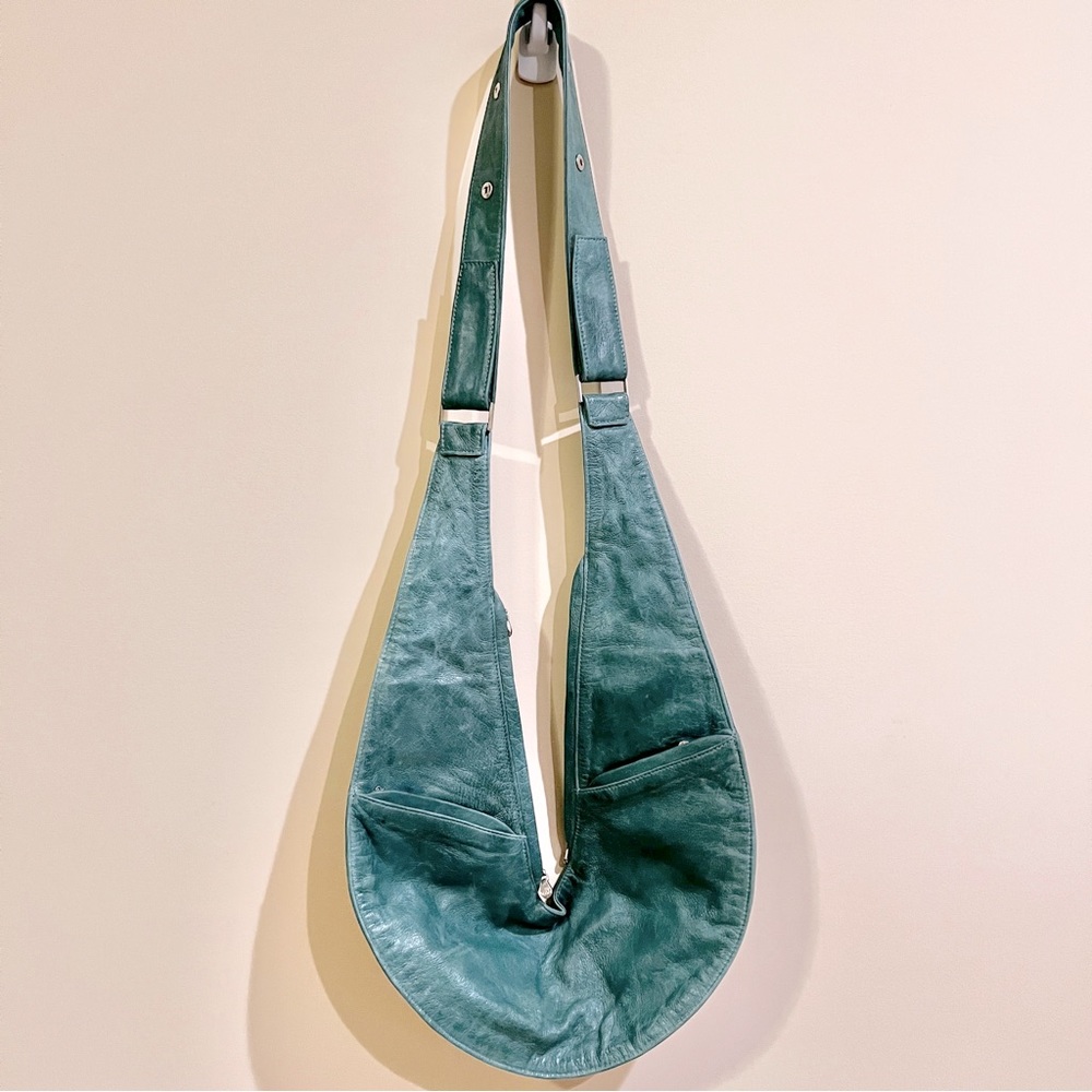 Sash Leather Bag Emerald Green Crossbody